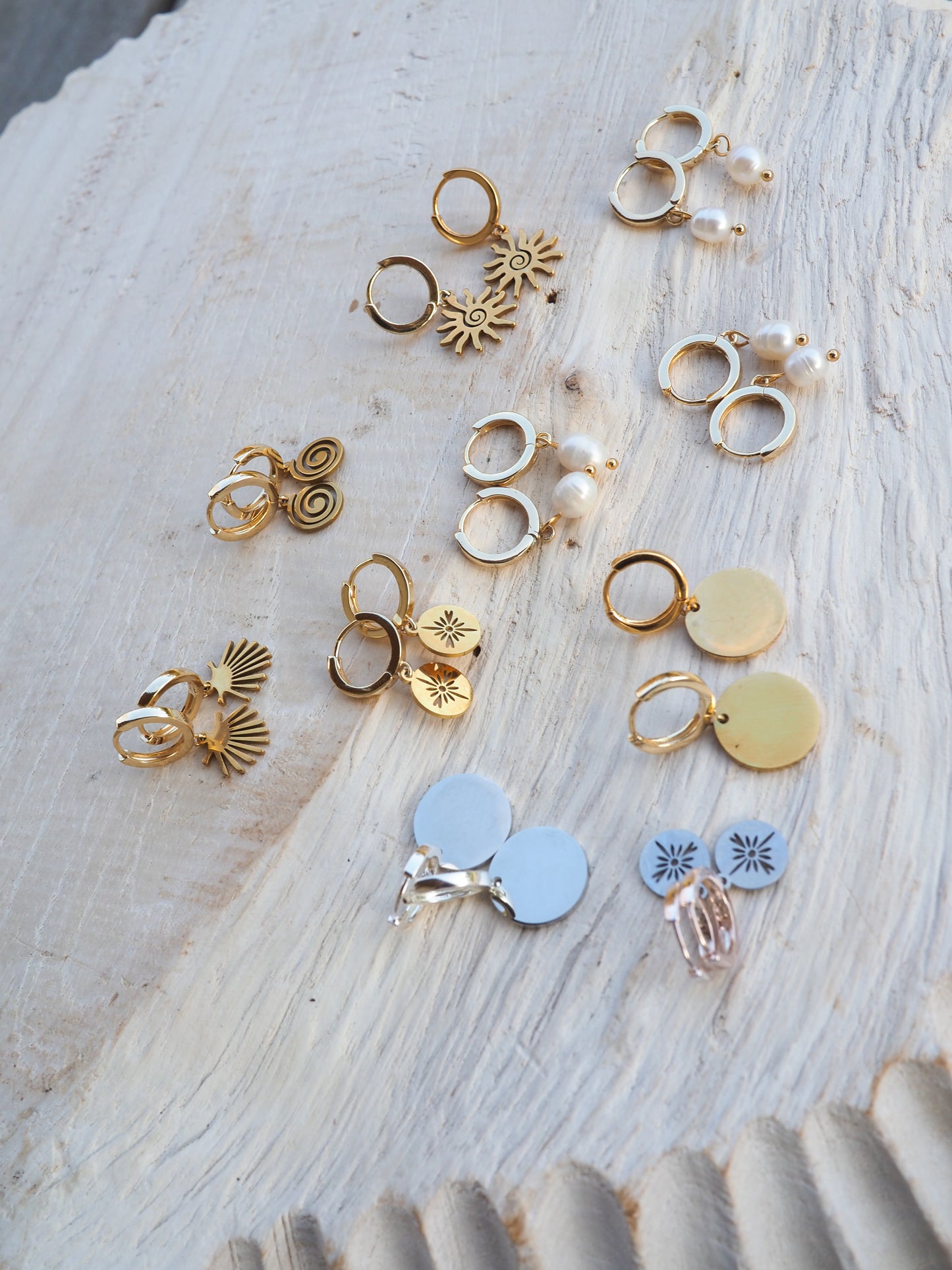 DESERT DREAM ~ auksiniai perlų auskarai