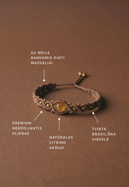 Naturaliu akmenu apyranke moterims