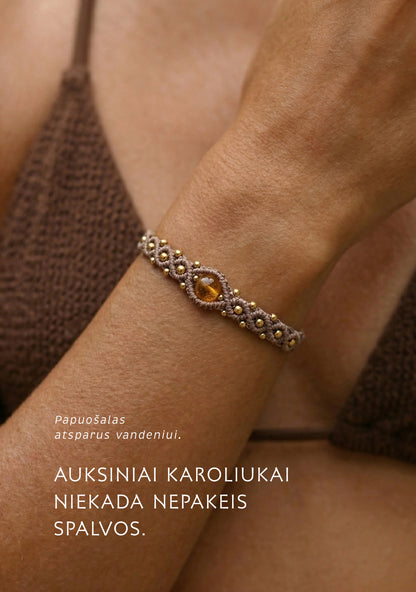Naturaliu akmenuku apyranke moterims. Mineralai, kristalai.