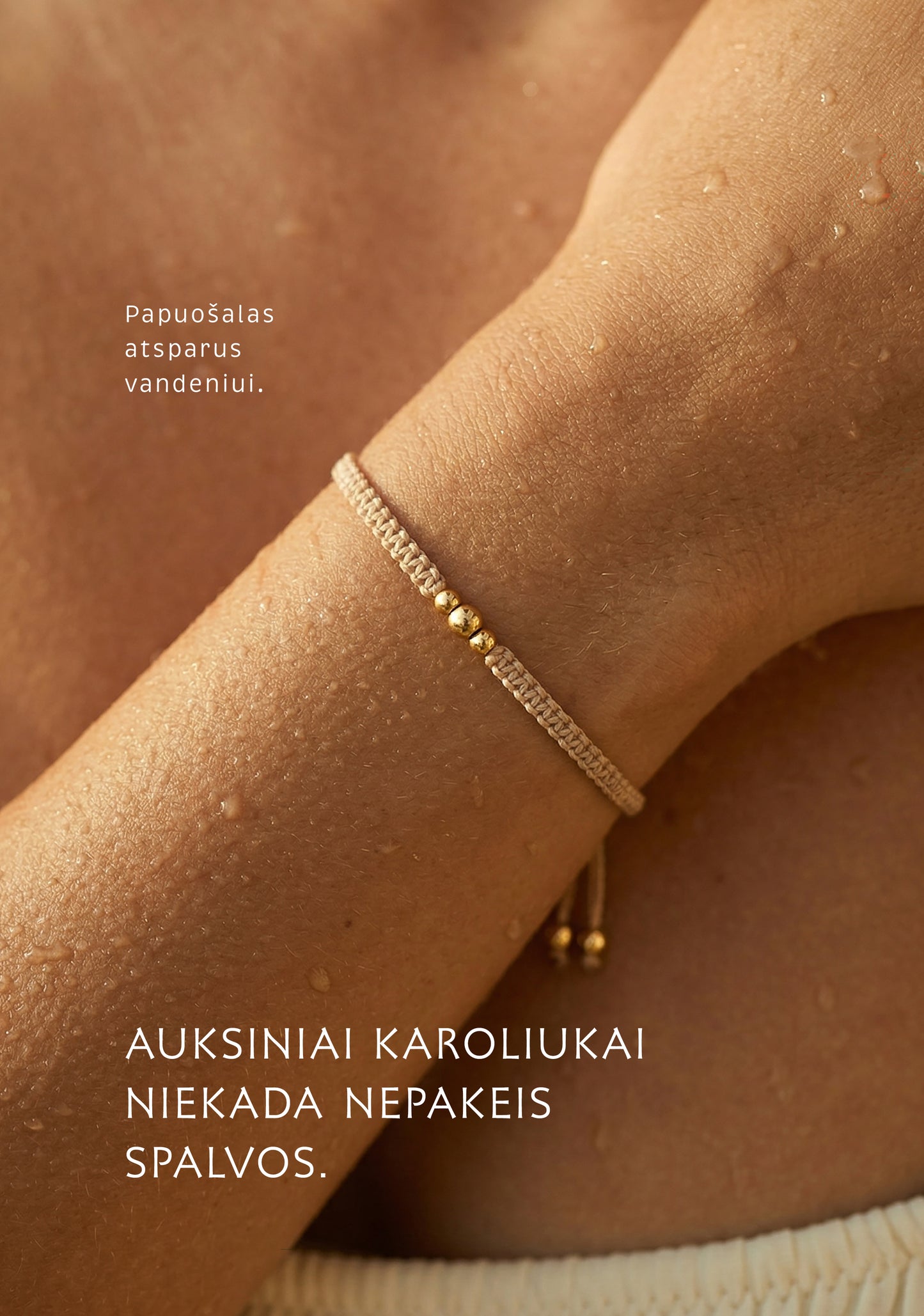 Ranku darbo unikali apyranke sukurta Lietuvoje. Su virvelemis, reguliuojama. Apyranke atspari vandeniui, tinka surferiams, banglentininkams, vandens sporto megejams.