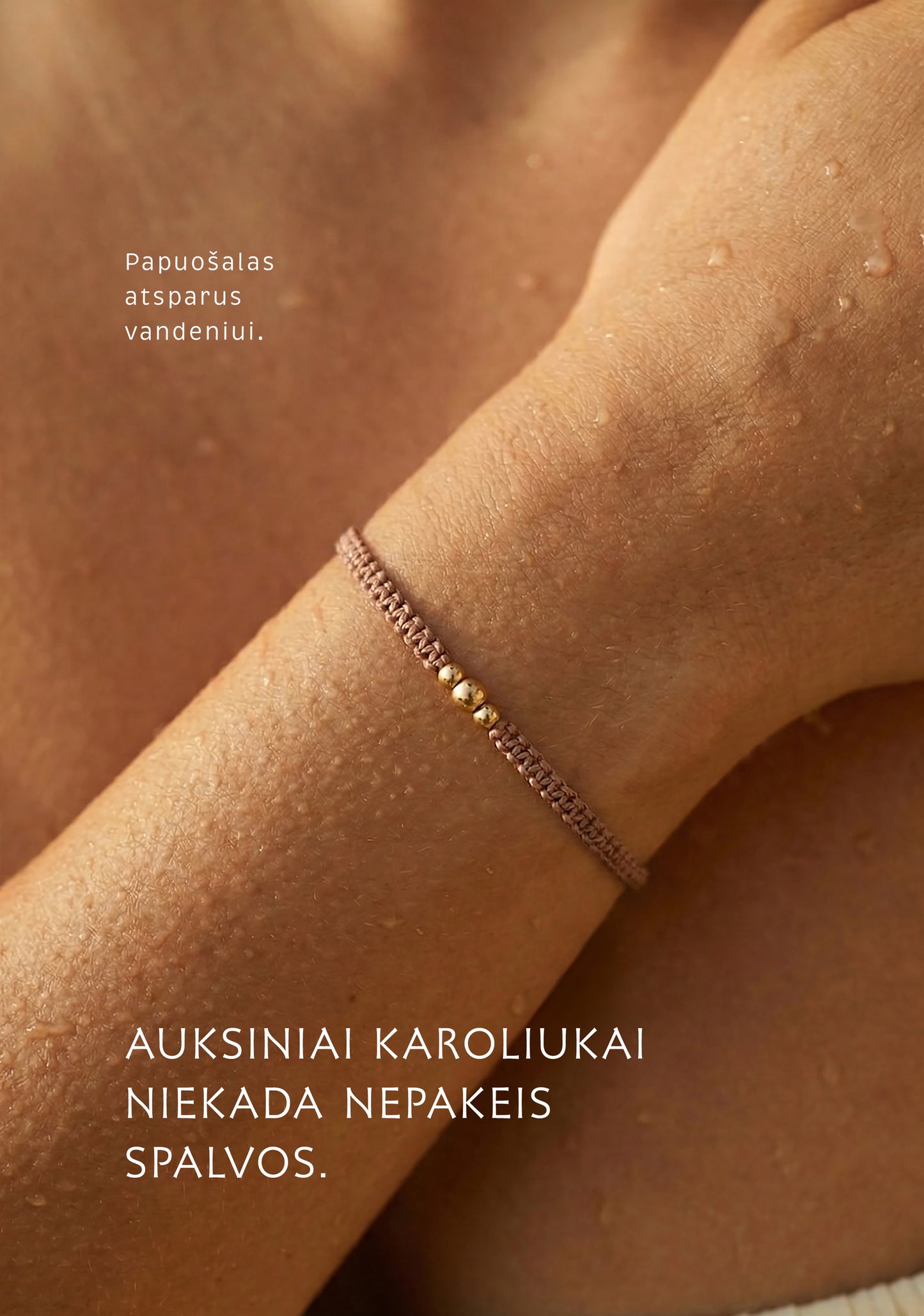 TERRÁ ~ rankų darbo ruda apyrankė