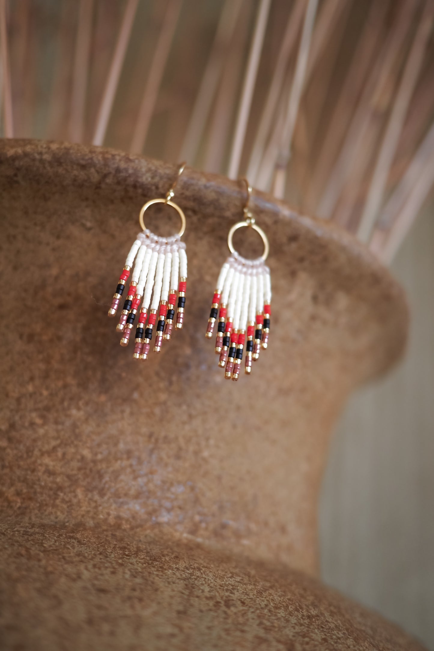 Bohemiski spalvoti miyuki auskarai