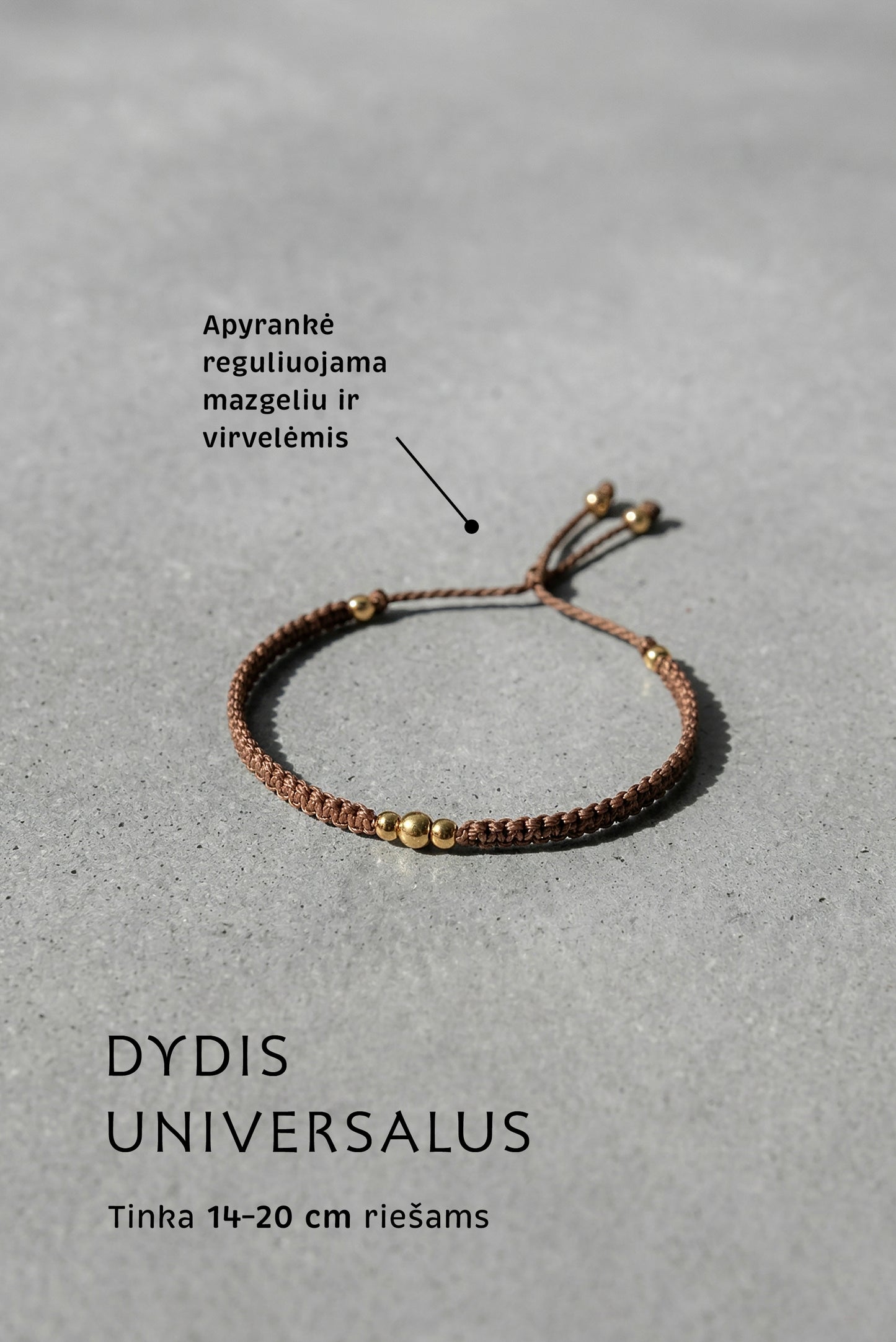 TERRÁ ~ rankų darbo ruda apyrankė