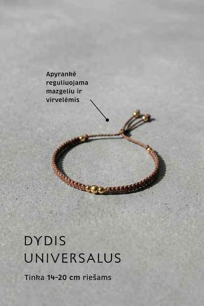 TERRÁ ~ rankų darbo ruda apyrankė