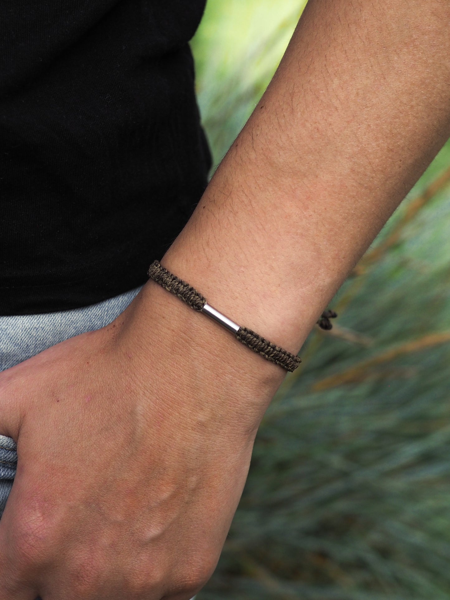 I CAN ~ chaki vyriška pinta apyrankė