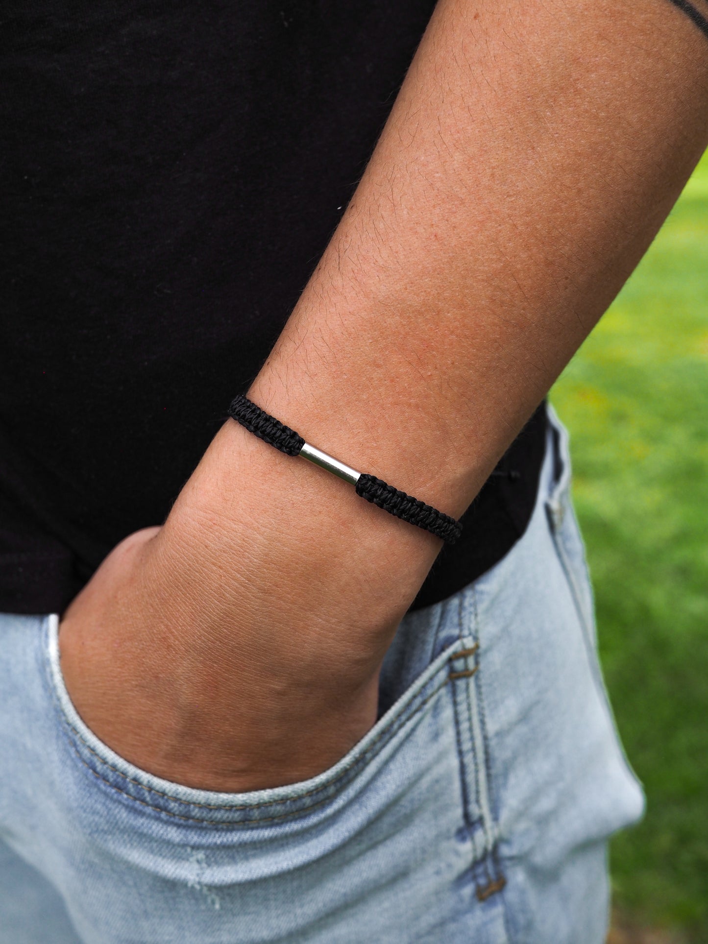 I CAN ~ juoda vyriška pinta apyrankė