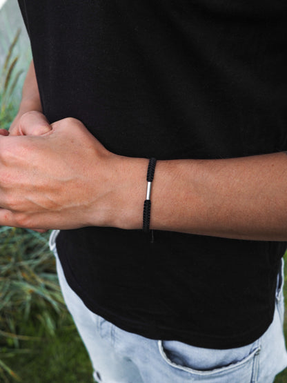 I CAN ~ juoda vyriška pinta apyrankė