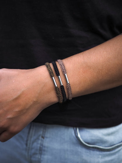 I CAN ~ juoda vyriška pinta apyrankė