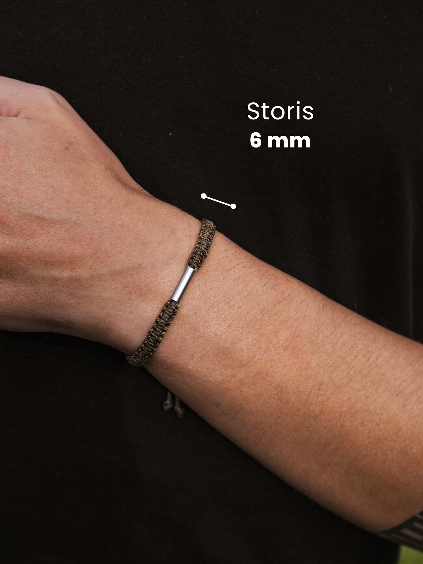 I CAN ~ chaki vyriška pinta apyrankė