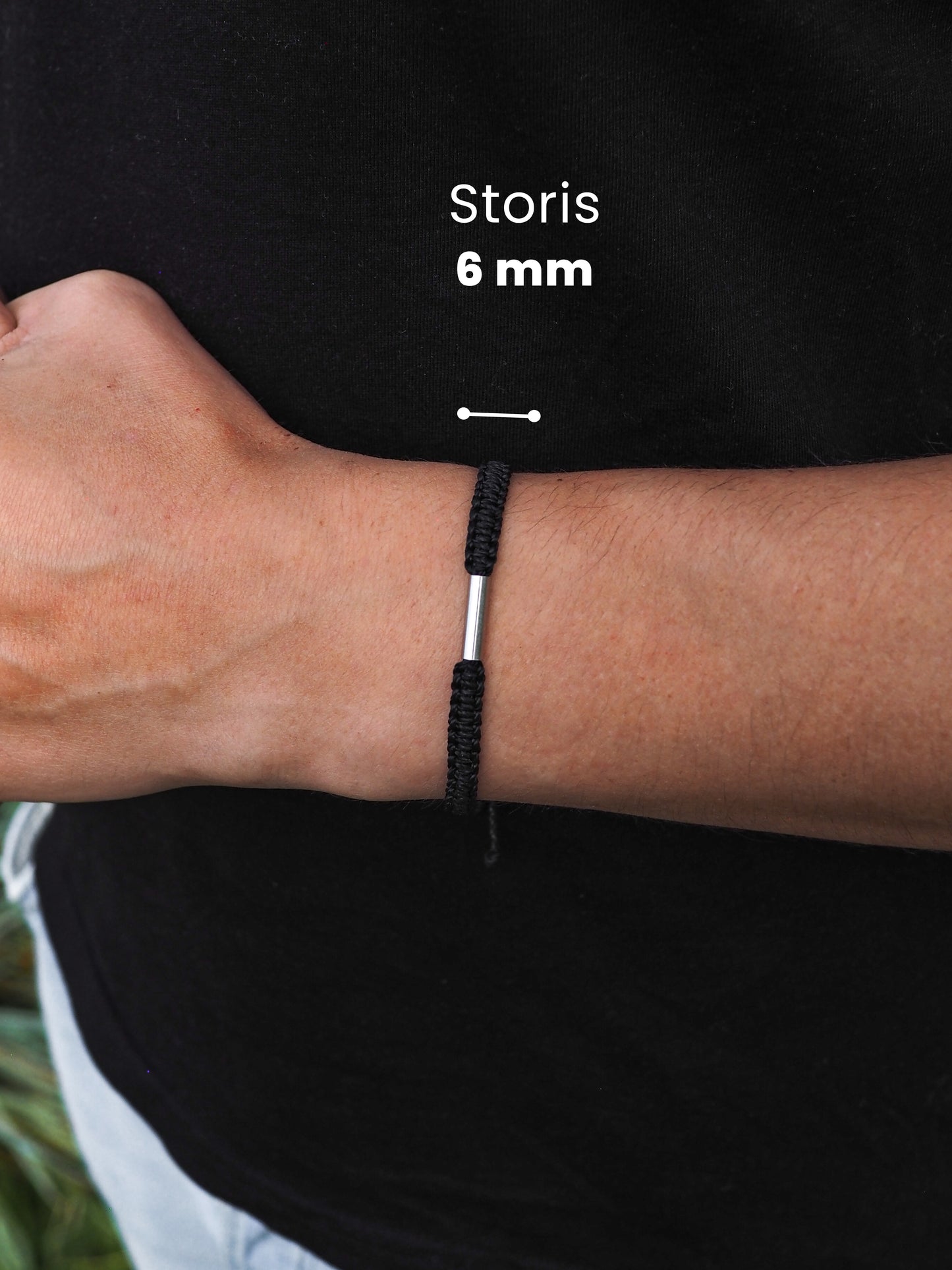 I CAN ~ juoda vyriška pinta apyrankė