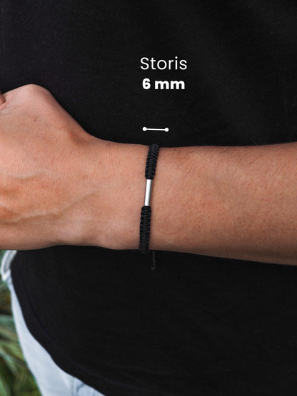 I CAN ~ juoda vyriška pinta apyrankė