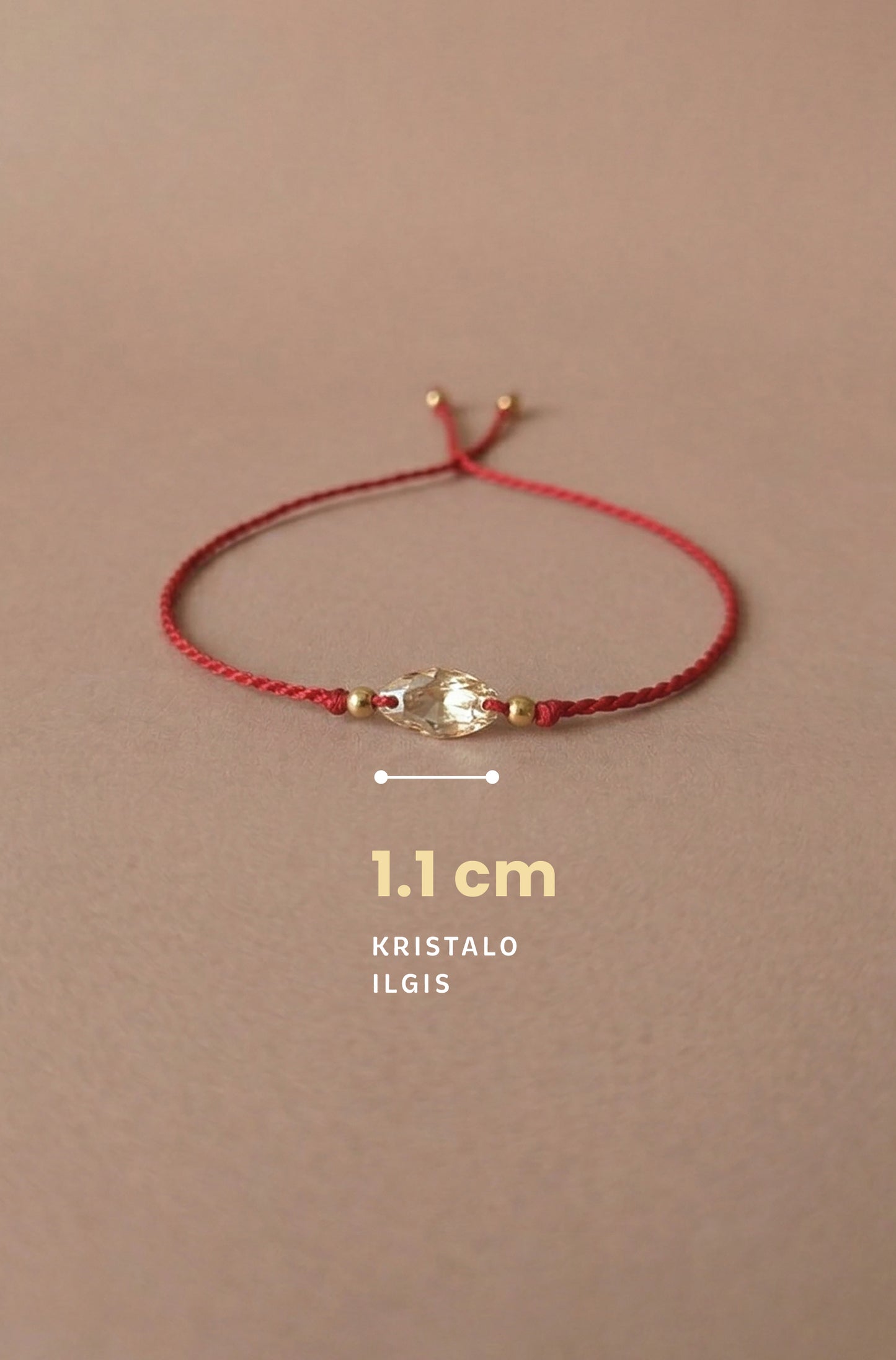 Red bracelet with gold