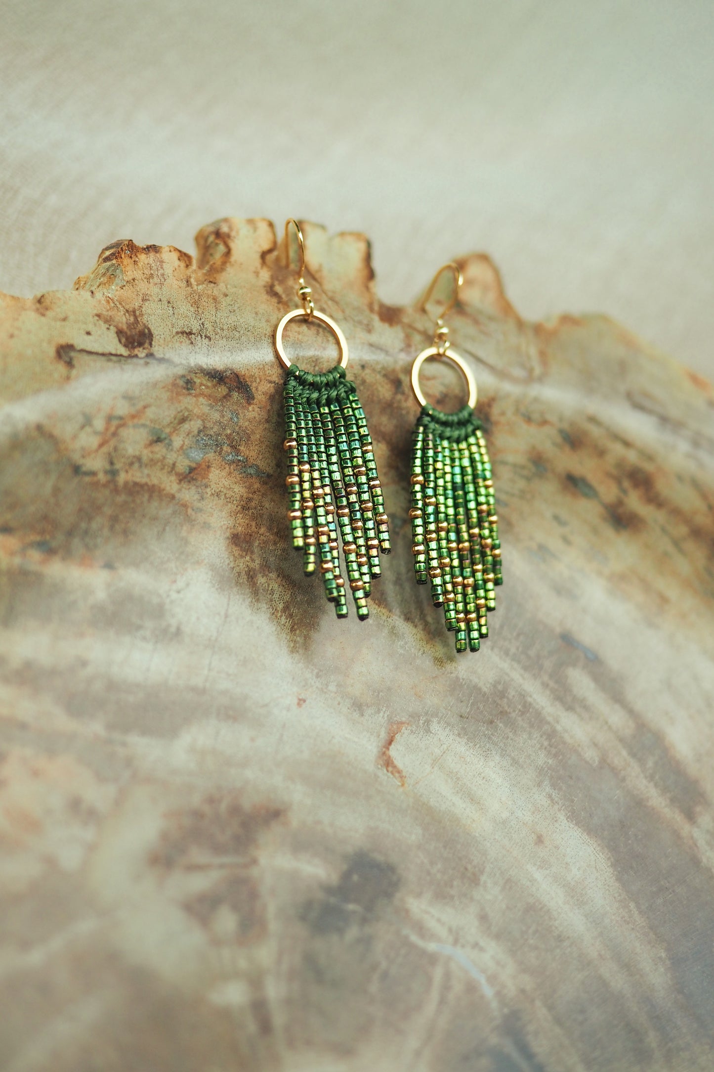 Kitokie boho auskarai ilgi